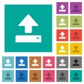 Open square flat multi colored icons Royalty Free Stock Photo