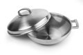 Open stainless steel cooking pot