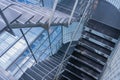 Open stairwell in a modern office building Royalty Free Stock Photo