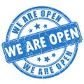 We are open stamp