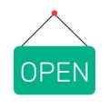Open Store Sign Flat Icon Vector Illustration Royalty Free Stock Photo