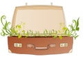 Open suitcase (vector) Royalty Free Stock Photo