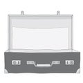 Open suitcase (vector) Royalty Free Stock Photo