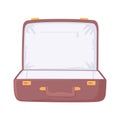 Open suitcase vintage empty icon isolated design