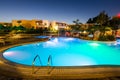 Open swimming pools in Mikri Poli hotel resort in Kolymbia