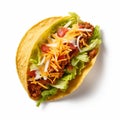 Delicious Taco: A Mouthwatering Delight On A White Background