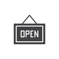 Open tag icon vector Royalty Free Stock Photo