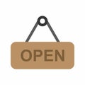 Open Tag icon vector image. Royalty Free Stock Photo