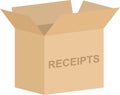 Open Tax Receipts Box Vector