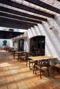 Open terrace cafe in mediterranean town