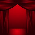 Open theatre curtains