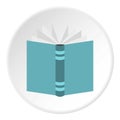 Open thick book icon circle Royalty Free Stock Photo