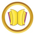 Open thick book vector icon Royalty Free Stock Photo