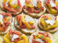 Open Tomato and Roasted Pepper Sandwich