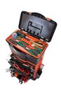 Open tool box with tools Royalty Free Stock Photo