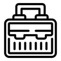 Open toolbox icon outline vector. Repair box