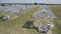 Open top chambers for climate change research, unique technology, unique within the world, reseach the carbon cycle