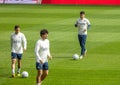 Open training Dutch football club PSV EINDHOVEN squad in Philips stadium