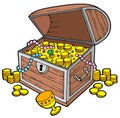 Open treasure chest Royalty Free Stock Photo