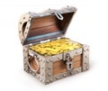 Open treasure chest 3d illustration Royalty Free Stock Photo