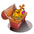 Open Treasure Chest filled with Gold.