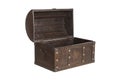 Open treasure chest isolated Royalty Free Stock Photo