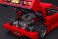 Open trunk of Lego Creator Expert Ferrari F40 car