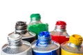 Open tubes of paint for painting