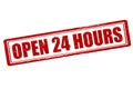 Open twenty four hours Royalty Free Stock Photo