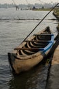 open type fishing boat in the lake