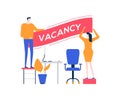 Open vacancy - flat design style colorful illustration