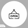 Open vector icon sign symbol Royalty Free Stock Photo