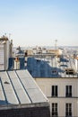 Open view over the rooftops of Montmartre district in Paris, France Royalty Free Stock Photo