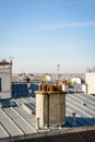 Open view over the rooftops of Montmartre district in Paris, France Royalty Free Stock Photo