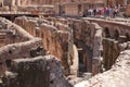 Open view of the underground part of the Ancient Colosseum