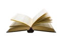 Open vintage book isolated on white background Royalty Free Stock Photo