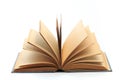 Open vintage book isolated on a white background Royalty Free Stock Photo