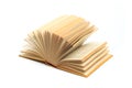 Open vintage book isolated on a white background Royalty Free Stock Photo
