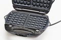 Open waffle iron maker isolated Royalty Free Stock Photo