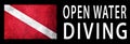 Open Water Diving, Diver Down Flag, Scuba flag Royalty Free Stock Photo