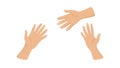 Open Welcoming Hands Gesture Outline, vector design Generative AI Royalty Free Stock Photo