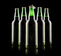 Open wet beer bottle Royalty Free Stock Photo