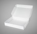 Open white blank carton pizza box Royalty Free Stock Photo