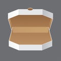 Open White Blank Carton Pizza Box Royalty Free Stock Photo