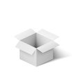 Open white box. Vector illustration isolated on white background Royalty Free Stock Photo