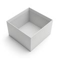 Open White Cardboard Box on White Background container packaging Royalty Free Stock Photo