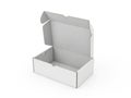 Open white cardboard box ready for packaging Royalty Free Stock Photo