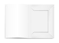 Open white cardboard file folder, vector illustration Royalty Free Stock Photo