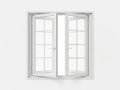 Open white casement windows Royalty Free Stock Photo