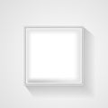 Open white empty gift box on light background. Top view. Template for your presentation, banner or poster. Vector illustration Royalty Free Stock Photo